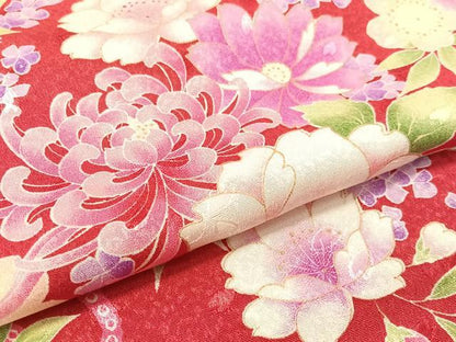 平和屋着物●小振袖 乱菊 金彩 洗える着物 CABC2693vp
