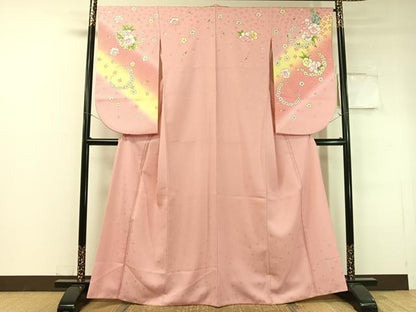 平和屋着物●小振袖 舞花丸文 暈し染め 洗える着物 CABC2694vp