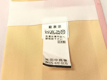 平和屋着物●小振袖 舞花丸文 暈し染め 洗える着物 CABC2694vp