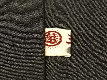 平和屋着物●創業460年・千總 黒留袖 駒刺繍 道長雪輪更紗菱文 金彩 三越扱い 正絹 逸品 CABC2698vp