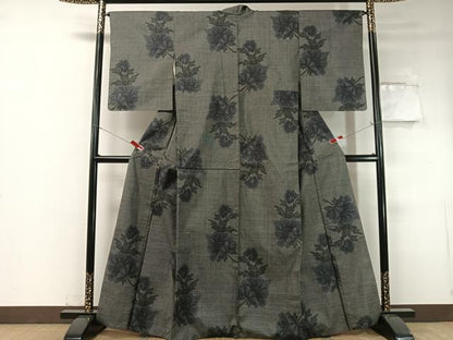 平和屋着物●本場大島紬 7マルキ 更紗文 正絹 逸品 CABC2702vp
