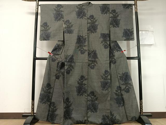 平和屋着物●本場大島紬 7マルキ 更紗文 正絹 逸品 CABC2702vp
