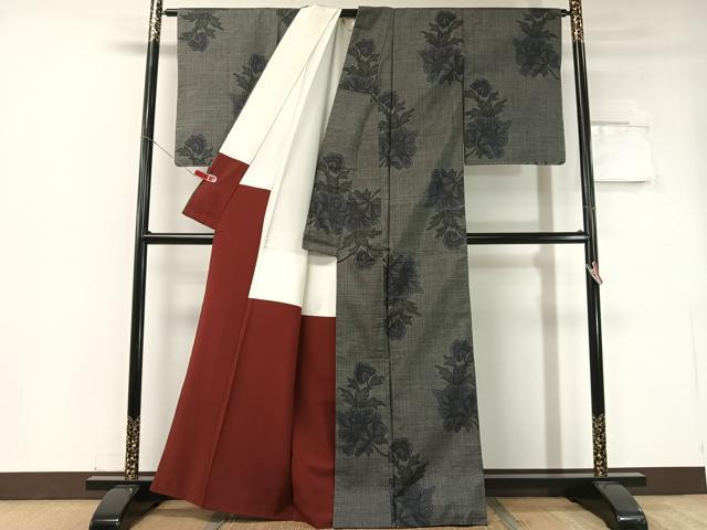 平和屋着物●本場大島紬 7マルキ 更紗文 正絹 逸品 CABC2702vp