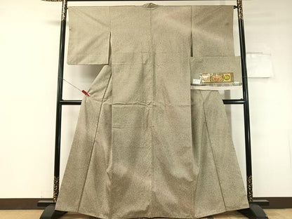 平和屋着物●本場縞大島紬 訪問着 上村絹織物謹製 霞文 証紙付き 正絹 逸品 CABC2703vp