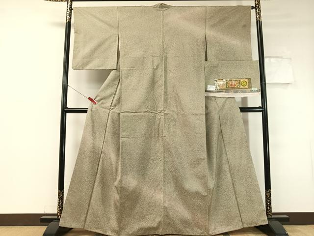 平和屋着物●本場縞大島紬 訪問着 上村絹織物謹製 霞文 証紙付き 正絹 逸品 CABC2703vp
