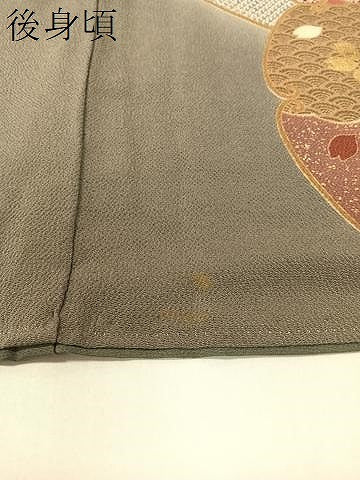 平和屋着物●訪問着 泰常 駒刺繍 鹿の子吉祥花文 暈し染め 金彩 正絹 逸品 CABC2706vp