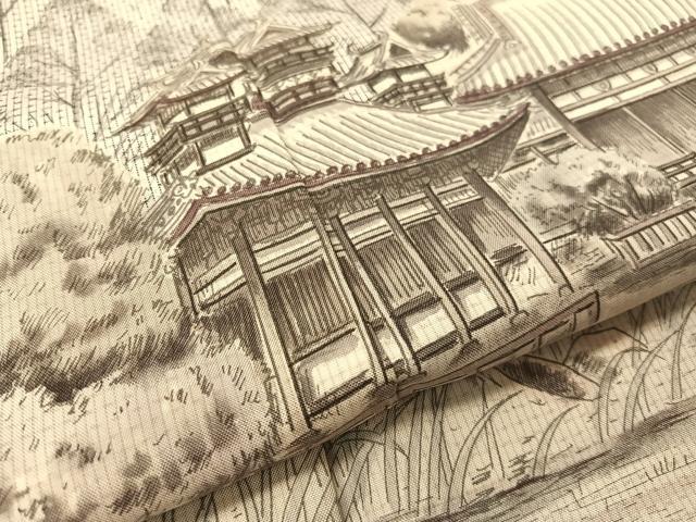 平和屋着物●本場大島紬 白大島 訪問着 作家物 手描き 中昌紬織物謹製 京・平安神宮 証紙付き 正絹 逸品 未使用 CABC2707vp