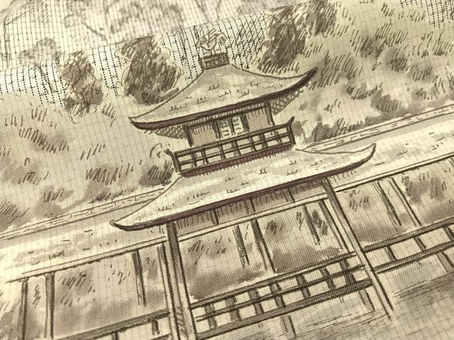 平和屋着物●本場大島紬 白大島 訪問着 作家物 手描き 中昌紬織物謹製 京・平安神宮 証紙付き 正絹 逸品 未使用 CABC2707vp