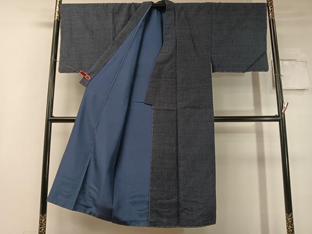 平和屋着物●男性 本場下野結城紬 アンサンブル 80亀甲 総詰め 証紙付き 正絹 逸品 未使用 CABC2708vp