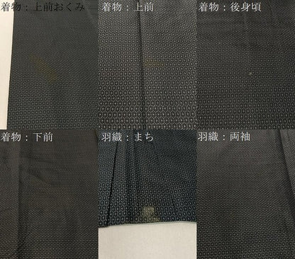 平和屋着物●男性 本場大島紬 アンサンブル 80亀甲 総詰め 正絹 逸品 CABC2710vp