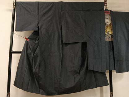 平和屋着物●男性 本場大島紬 アンサンブル 80亀甲 総詰め 正絹 逸品 CABC2710vp
