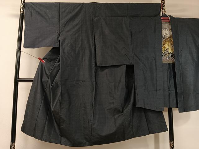 平和屋着物●男性 本場大島紬 アンサンブル 80亀甲 総詰め 正絹 逸品 CABC2710vp