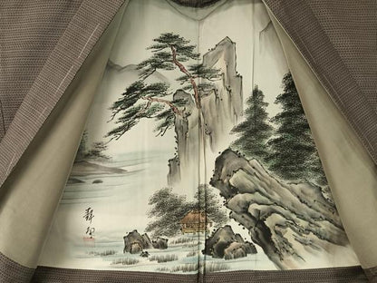 平和屋着物●男性 本場大島紬 アンサンブル 100亀甲 総詰め 正絹 逸品 CABC2714vp