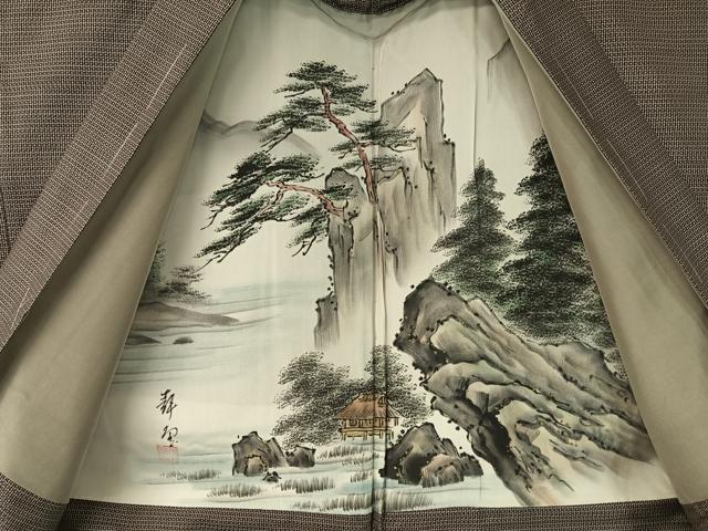 平和屋着物●男性 本場大島紬 アンサンブル 100亀甲 総詰め 正絹 逸品 CABC2714vp