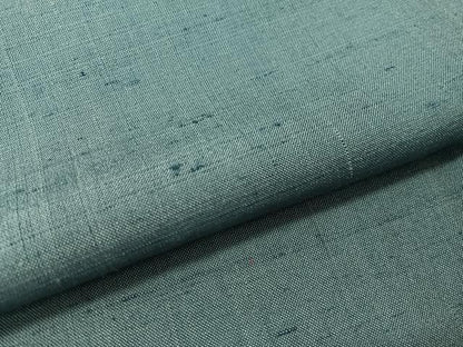 平和屋着物●男性 紬 アンサンブル 花浅葱色 正絹 逸品 CABC2716vp