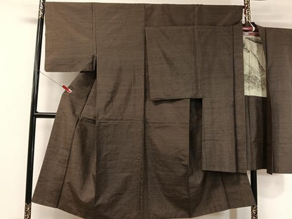 平和屋着物●男性 本場大島紬 アンサンブル 100亀甲 総詰め 正絹 逸品 CABC2717vp