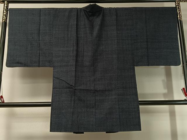 平和屋着物●男性 結城紬 アンサンブル 80亀甲 総詰め 正絹 逸品 CABC2718vp