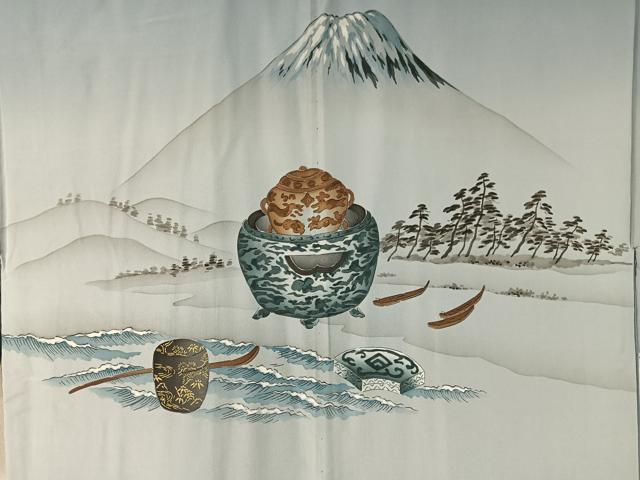 平和屋着物●男性 紬 アンサンブル 長襦袢セット 濃藍色 正絹 逸品 未使用 CABC2720vp