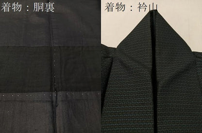 平和屋着物●男性 本場大島紬 アンサンブル 80亀甲 総詰め 正絹 逸品 CABC2726vp