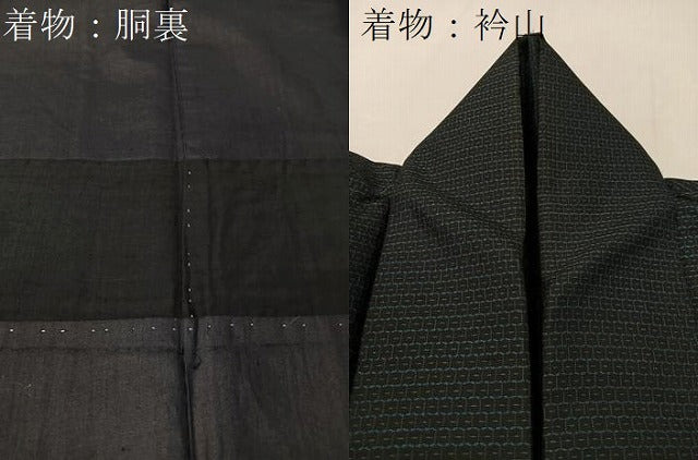 平和屋着物●男性 本場大島紬 アンサンブル 80亀甲 総詰め 正絹 逸品 CABC2726vp