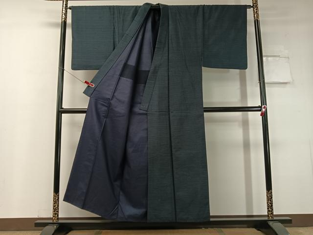 平和屋着物●男性 本場大島紬 アンサンブル 80亀甲 総詰め 正絹 逸品 CABC2726vp