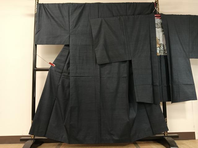 平和屋着物●男性 本場大島紬 アンサンブル 100亀甲 総詰め キングサイズ 正絹 逸品 CABC2727vp