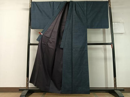 平和屋着物●男性 本場大島紬 アンサンブル 100亀甲 総詰め キングサイズ 正絹 逸品 CABC2727vp