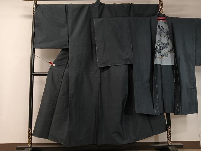 平和屋着物●男性 本場大島紬 アンサンブル 80亀甲 総詰め キングサイズ 正絹 逸品 CABC2729vp