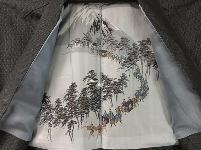 平和屋着物●男性 本場大島紬 アンサンブル 80亀甲 総詰め キングサイズ 正絹 逸品 CABC2729vp