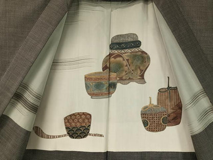 平和屋着物●男性 本場大島紬 アンサンブル 一元絣 正絹 逸品 CABC2731vp