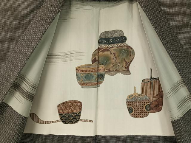 平和屋着物●男性 本場大島紬 アンサンブル 一元絣 正絹 逸品 CABC2731vp
