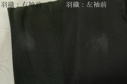 平和屋着物●男性 黒紋付 アンサンブル 正絹 逸品 CABC2733vp