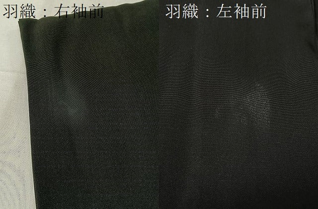 平和屋着物●男性 黒紋付 アンサンブル 正絹 逸品 CABC2733vp