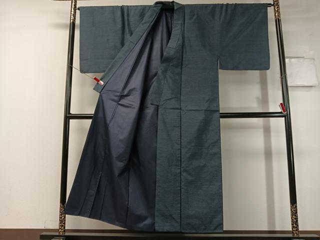平和屋着物●男性 本場大島紬 アンサンブル 長襦袢セット 100亀甲 総詰め 正絹 逸品 CABC2734vp