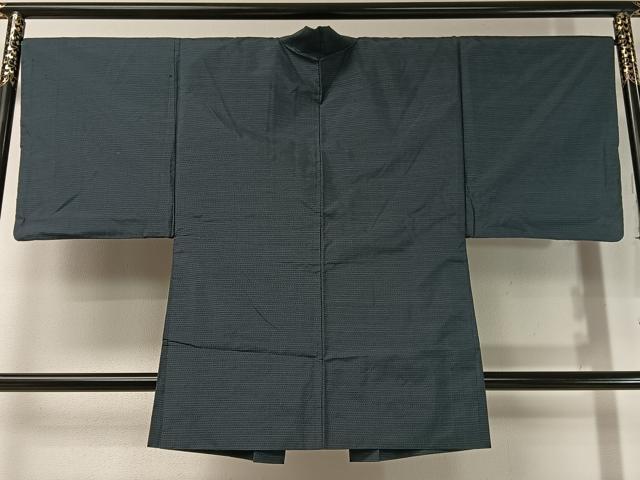 平和屋着物●男性 本場大島紬 アンサンブル 長襦袢セット 100亀甲 総詰め 正絹 逸品 CABC2734vp