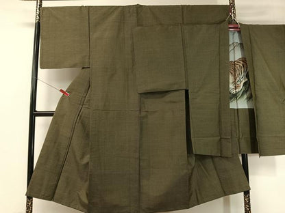 平和屋着物●男性 本場大島紬 アンサンブル 絣文様 正絹 逸品 CABC2735vp