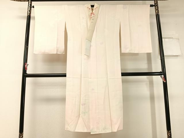 平和屋着物●長襦袢 袷 立波地紋 暈し染め 半衿刺繍 正絹 逸品 未使用 CABC2741vp