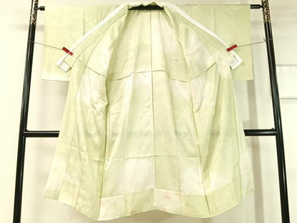 平和屋着物●長襦袢 無双仕立て 源氏車花地紋 暈し染め 正絹 逸品 CABC2742vp
