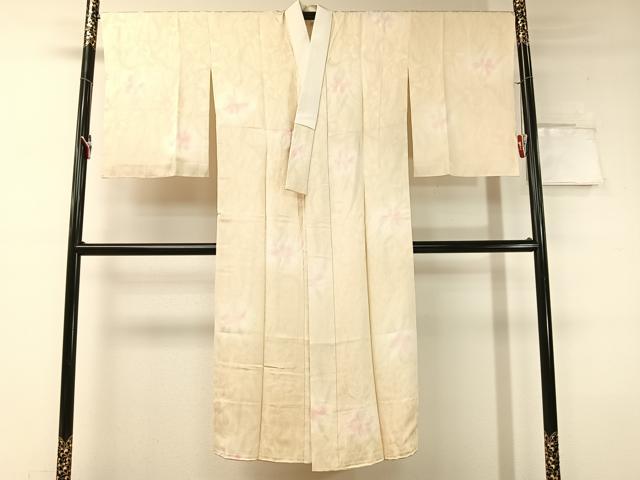 平和屋着物●長襦袢　袷　草花地紋　暈し染め　正絹　逸品　未使用　CABF0480vp