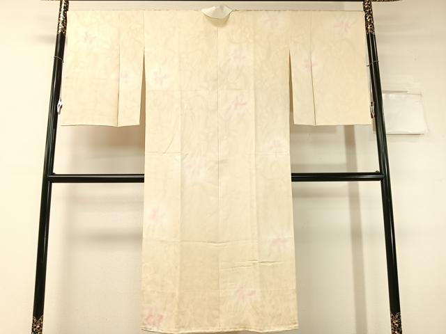 平和屋着物●長襦袢　袷　草花地紋　暈し染め　正絹　逸品　未使用　CABF0480vp