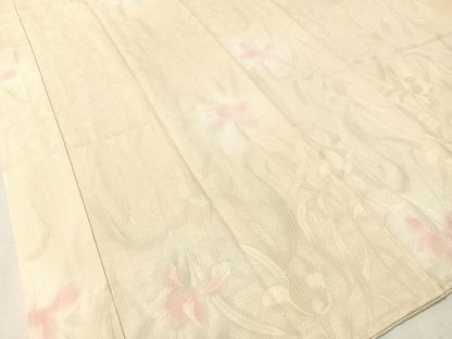 平和屋着物●長襦袢　袷　草花地紋　暈し染め　正絹　逸品　未使用　CABF0480vp
