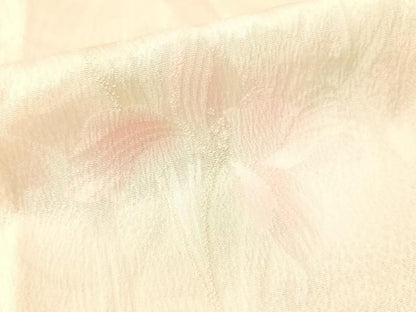 平和屋着物●長襦袢　袷　草花地紋　暈し染め　正絹　逸品　未使用　CABF0480vp