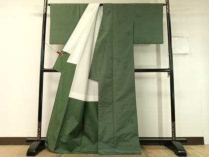 平和屋着物●上質な紬　手描き　跳び兎　正絹　逸品　CABC2746vp