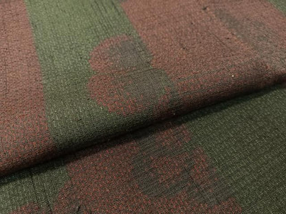 平和屋着物●結城紬 100亀甲 ねじ梅間道 正絹 逸品 CABC2748vp