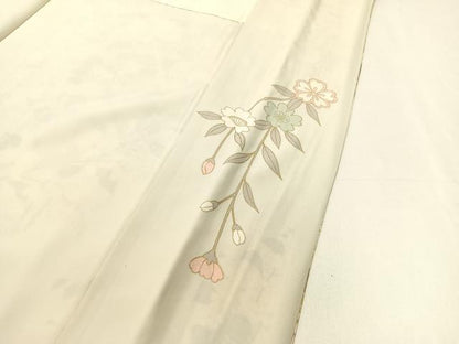 平和屋着物●訪問着 流水草花文 暈し染め 金彩 正絹 逸品 CABC2751vp