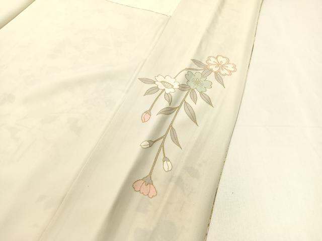 平和屋着物●訪問着 流水草花文 暈し染め 金彩 正絹 逸品 CABC2751vp