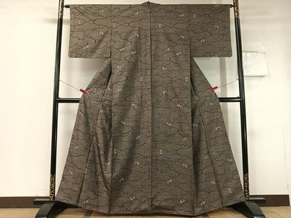 平和屋着物●本場大島紬 9マルキ 雲重ね舞蝶文 正絹 逸品 未使用 CABC2754vp