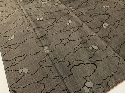 平和屋着物●本場大島紬 9マルキ 雲重ね舞蝶文 正絹 逸品 未使用 CABC2754vp