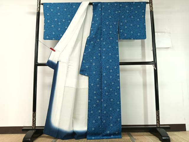 平和屋着物●上質な小紋 舞花文 正絹 逸品 CABC2755vp