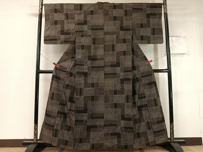 平和屋着物●本場大島紬 9マルキ 吉祥文 正絹 逸品 CABC2757vp